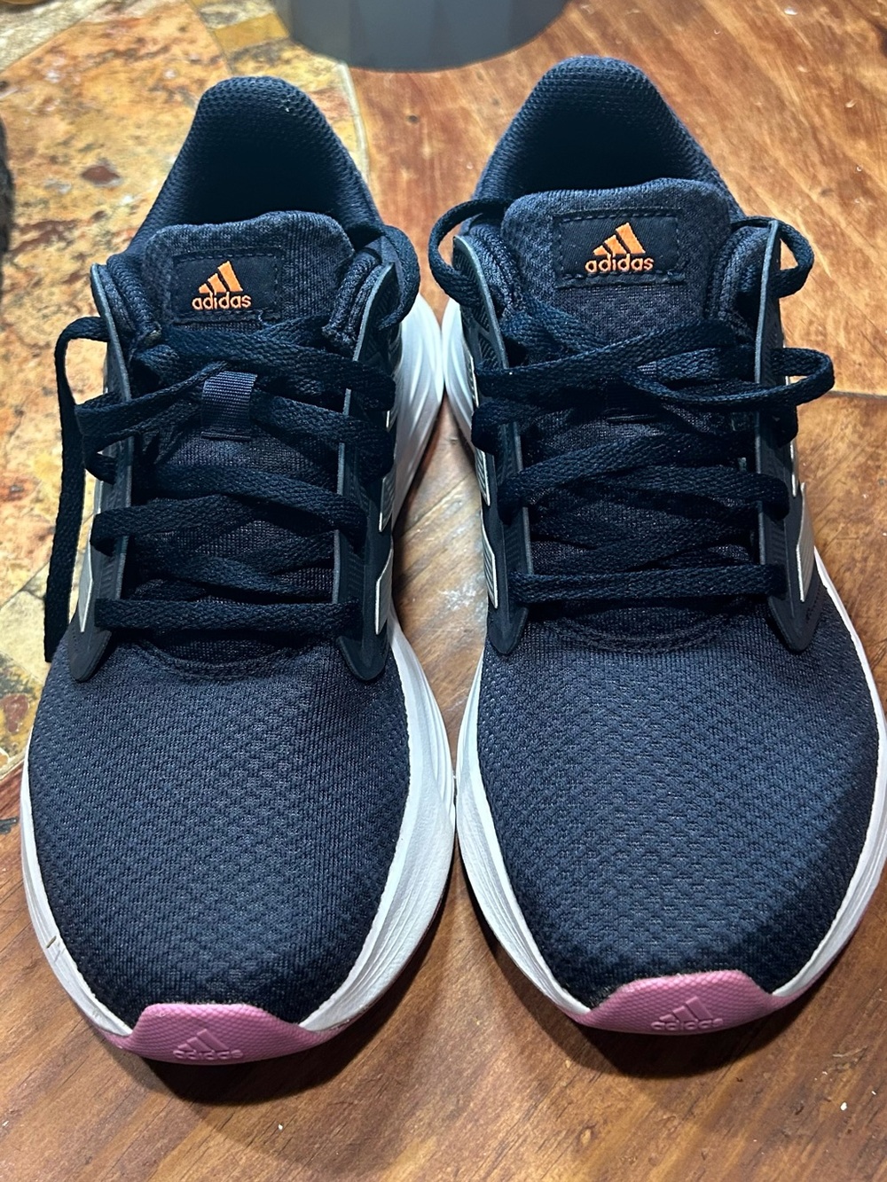 Adidas Women's Galaxy 6 Navy and Lilac Pink Sneakers Size 8US Used Like New Con